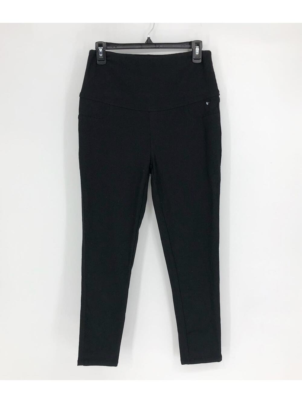 ANGEL MATERNITY Skinny Jeggings Small Black Over The Bump Stretch EUC